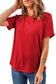 Gray Casual Plain Crew Neck Tee