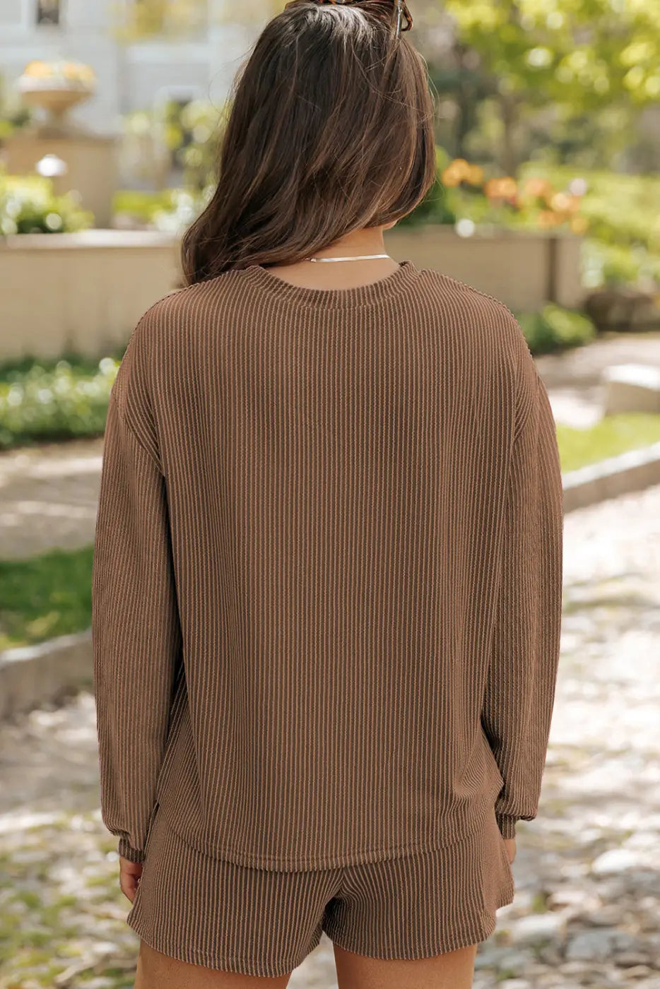 Chic corded lounge ensemble - style & comfort