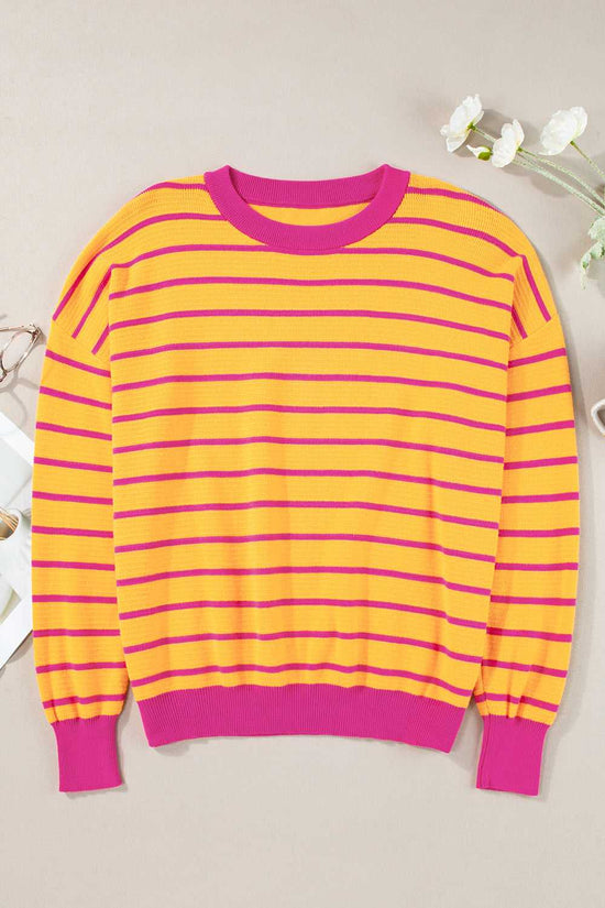 Stripe Hug Loose Fit Sweater