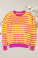 Stripe Hug Loose Fit Sweater