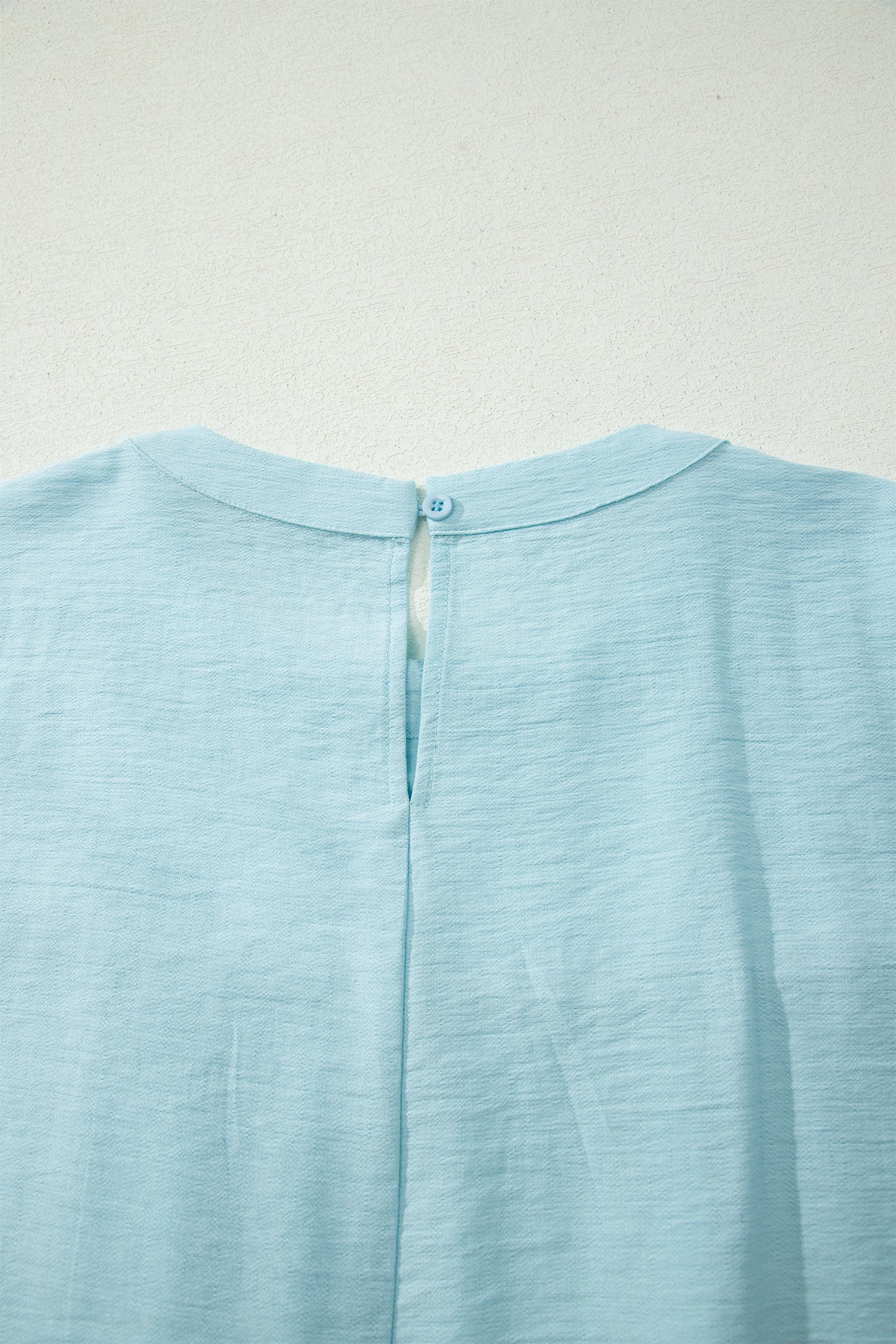 Tie Cuff Half Sleeve Pleated Babydoll Blouse