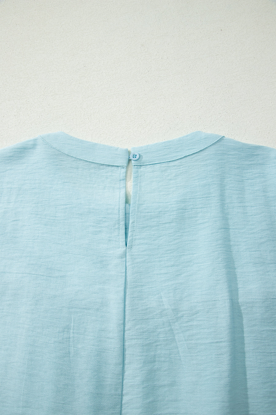 Tie Cuff Half Sleeve Pleated Babydoll Blouse