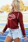 Football Graphic Thermal Knit Top