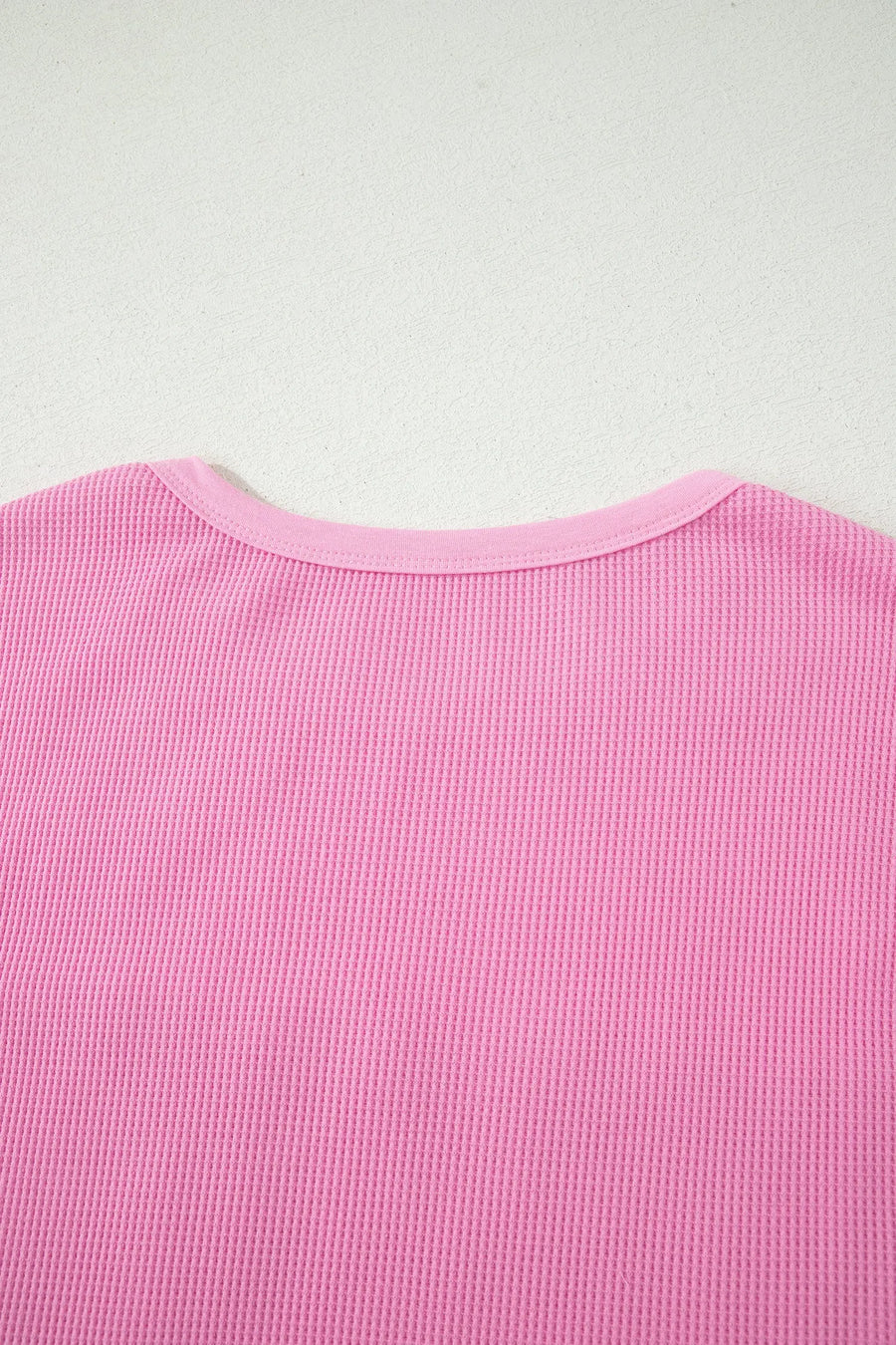 Waffle patchwork sleeveless top raw seam chest pocket round neck casual tank tops