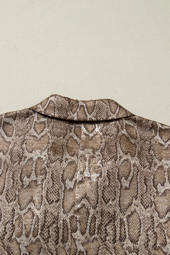 Polo collar metallic blouse styled with linen trousers — holiday look | Fashionfitz