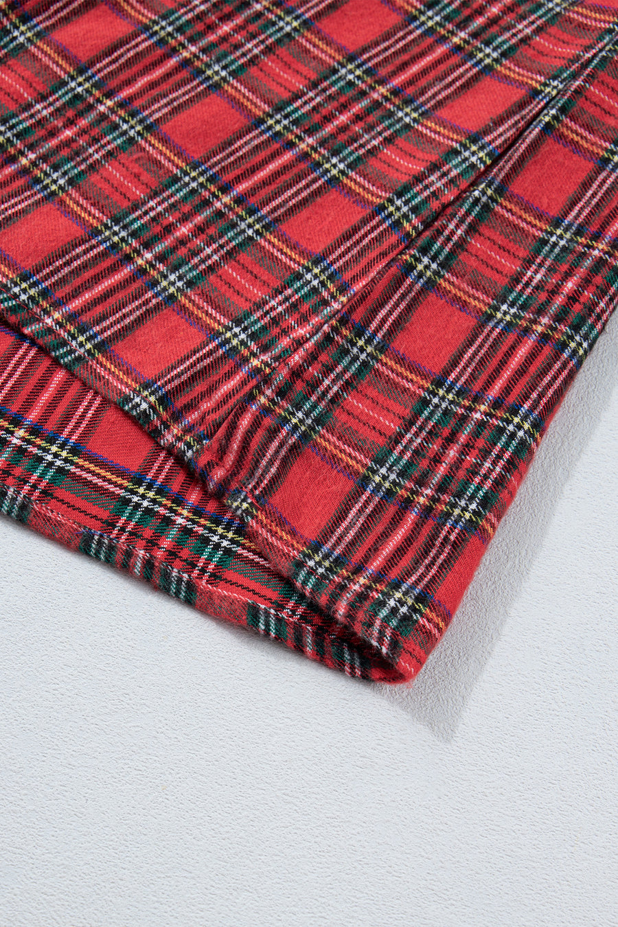Red Plaid Square Collar Lace Trim Shift Mini Dress Women UK