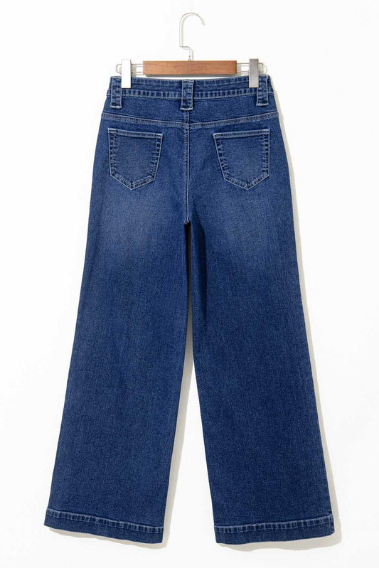 Nautical Breeze Wide-Cut Jeans