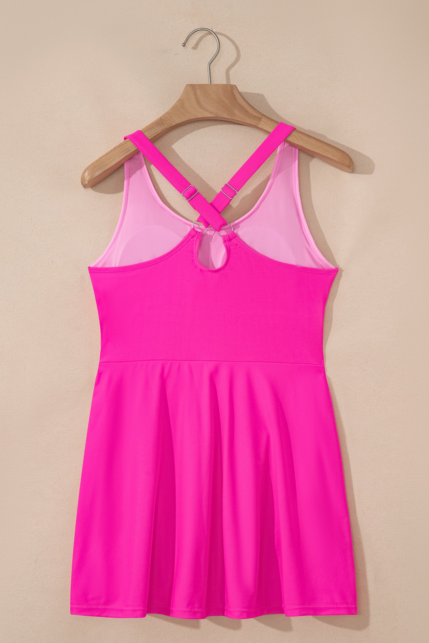 Swim Dress With Shorts | Pink One Piece Swimsuit Built In