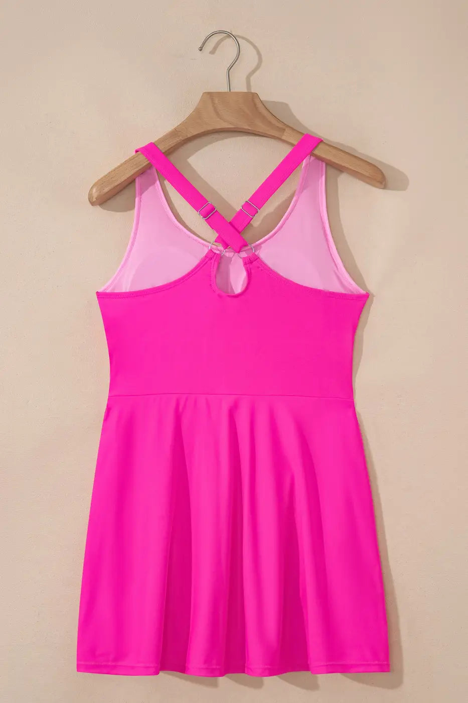 Swim dress with shorts women | pink one piece modest