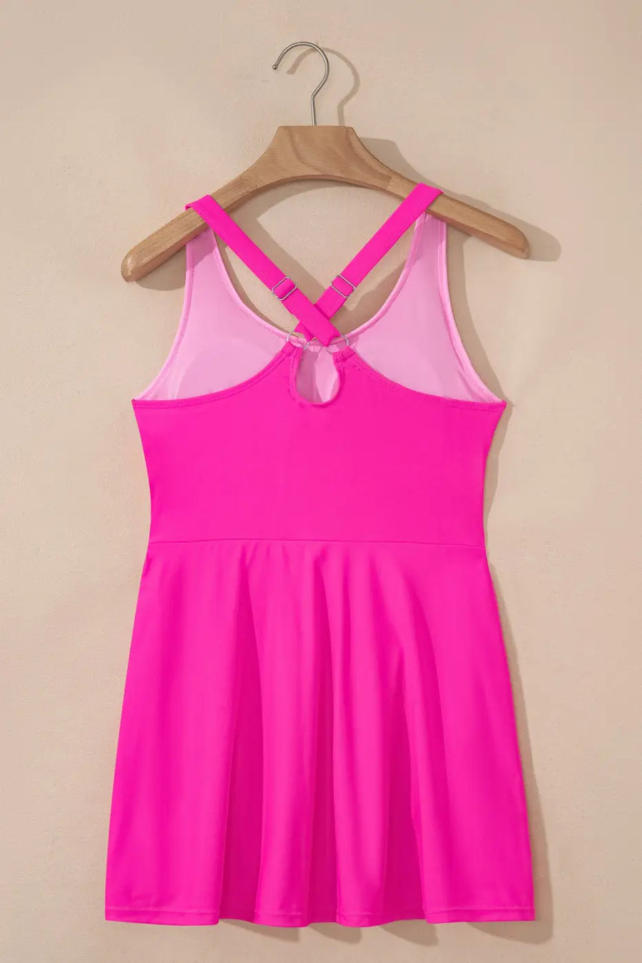 Swim dress with shorts women | pink one piece modest