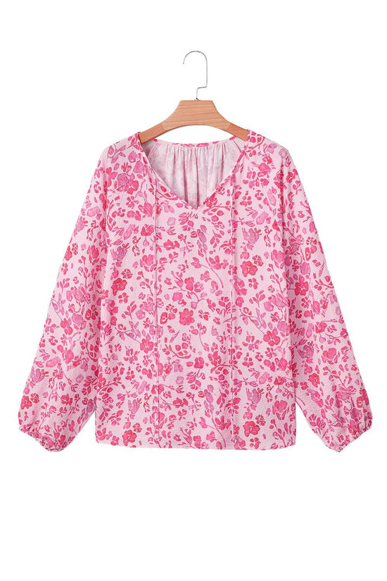 Pink Floral Lightweight Blouse