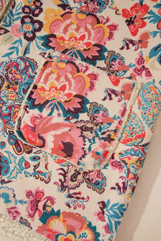 Paisley Sherpa-Lined Hooded Jacket