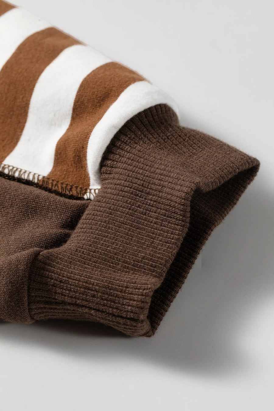 Stripe Exposed Seam Colorblock Patchwork Sweatshirt