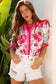 Fashionfitz Rosy Bloom Frill Blouse for Trendy Looks