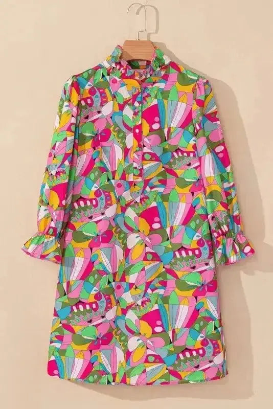 Mini Dresses Abstract Elegance Mini Dress