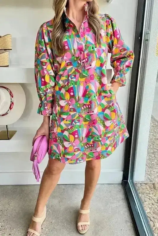 Mini Dresses Abstract Elegance Mini Dress