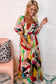 Abstract print boho maxi dress - dresses