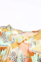 Abstract Printed Long Sleeve Blouse - Fashionfitz