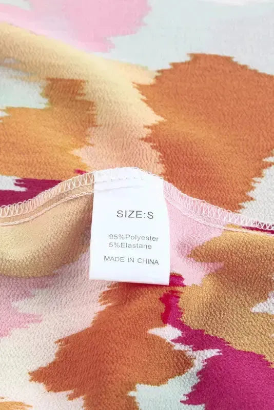 Abstract Printed Long Sleeve Blouse - Fashionfitz