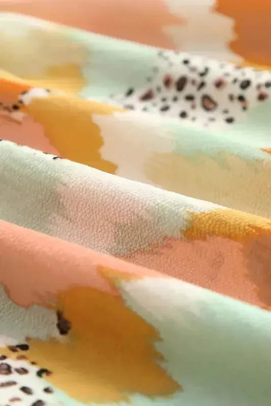 Abstract Printed Long Sleeve Blouse - Fashionfitz