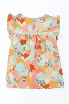 Abstract Printed Long Sleeve Blouse - Fashionfitz