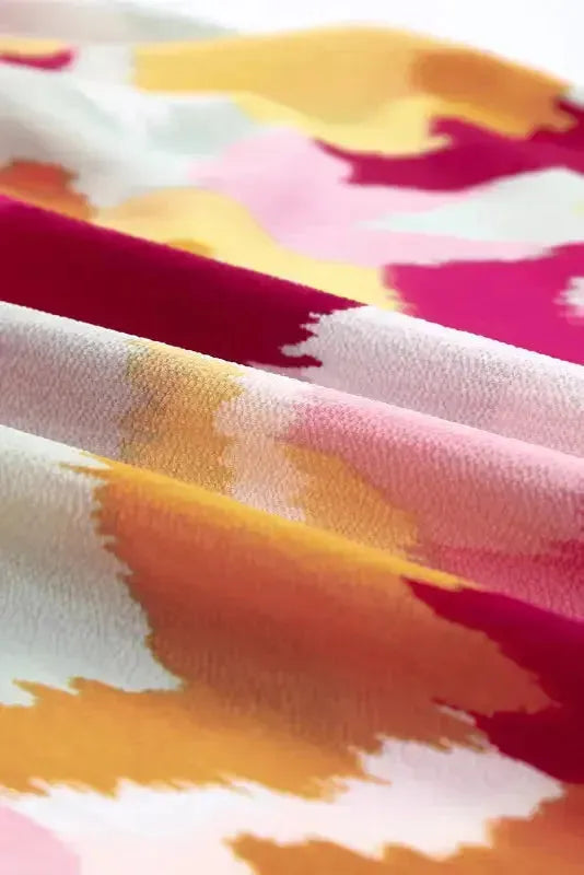 Abstract Printed Long Sleeve Blouse - Fashionfitz