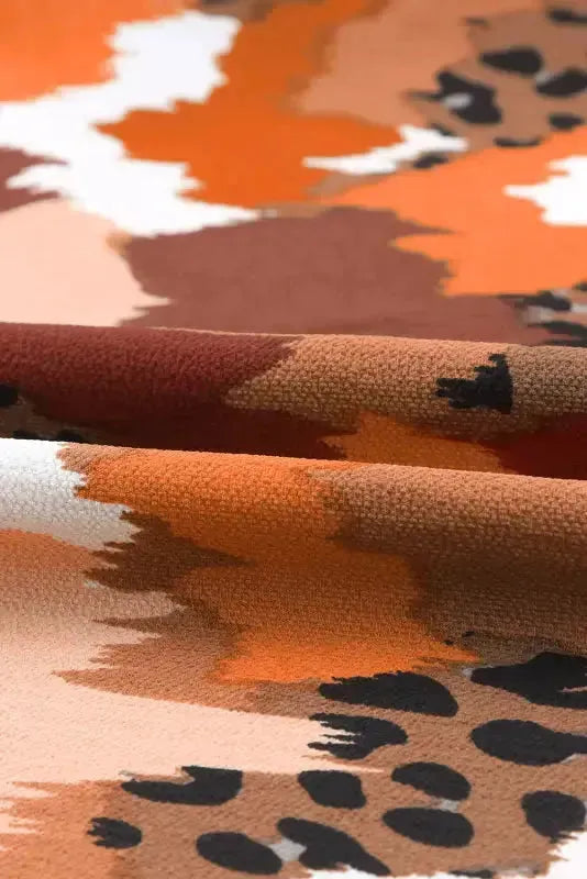 Abstract Printed Long Sleeve Blouse - Fashionfitz