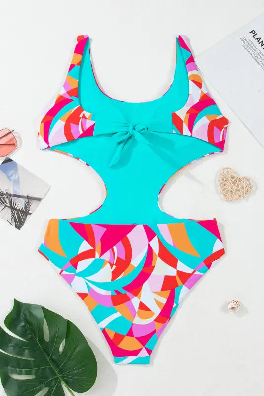 Abstract reversible swimsuit - one-piece