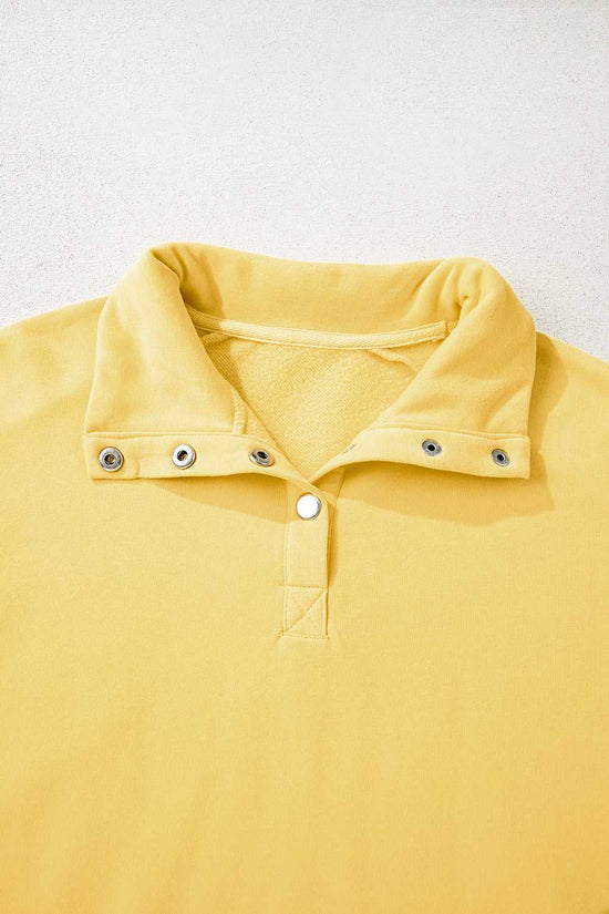 Embroidered Flower Snap Sweatshirt