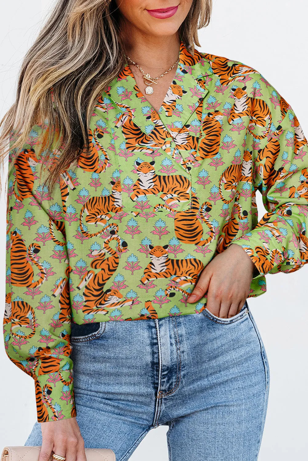 Tiger Chic Casual Shirt - Fashionfitz