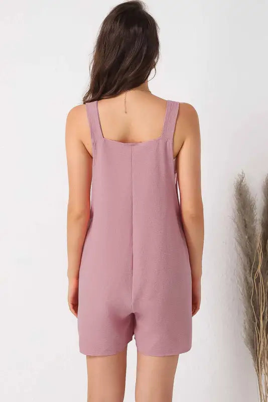 Adjustable straps textured romper - rompers