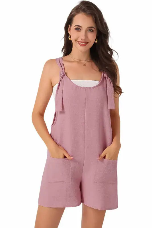 Adjustable straps textured romper - rompers