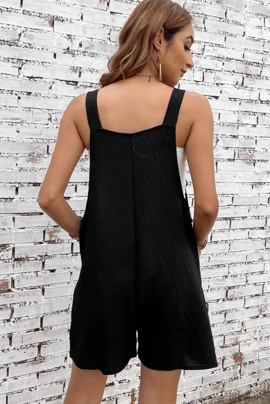 Adjustable straps textured romper - rompers