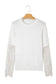 Lace Sleeve Fuzzy Sweater