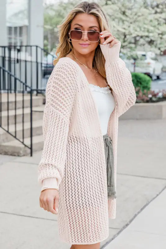 Airy chic crochet cardigan - cardigans