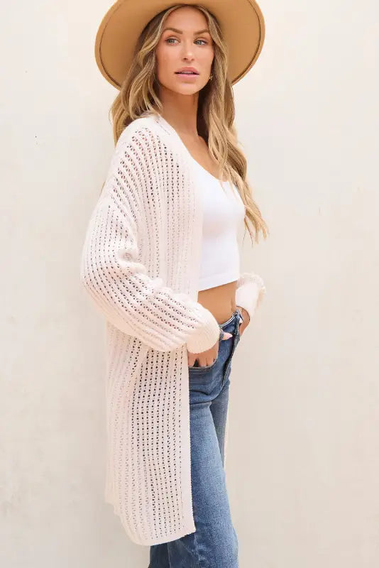 Airy chic crochet cardigan - cardigans