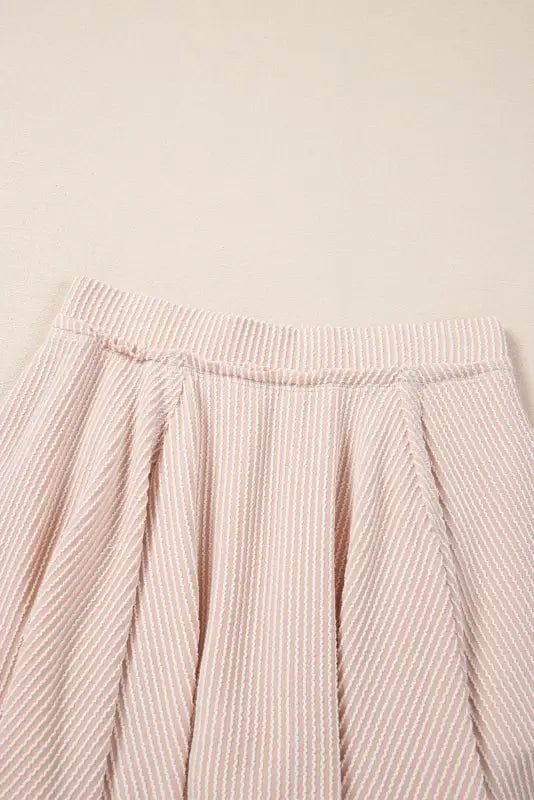 Airy corded mini skirt co-ord set | fashionfitz