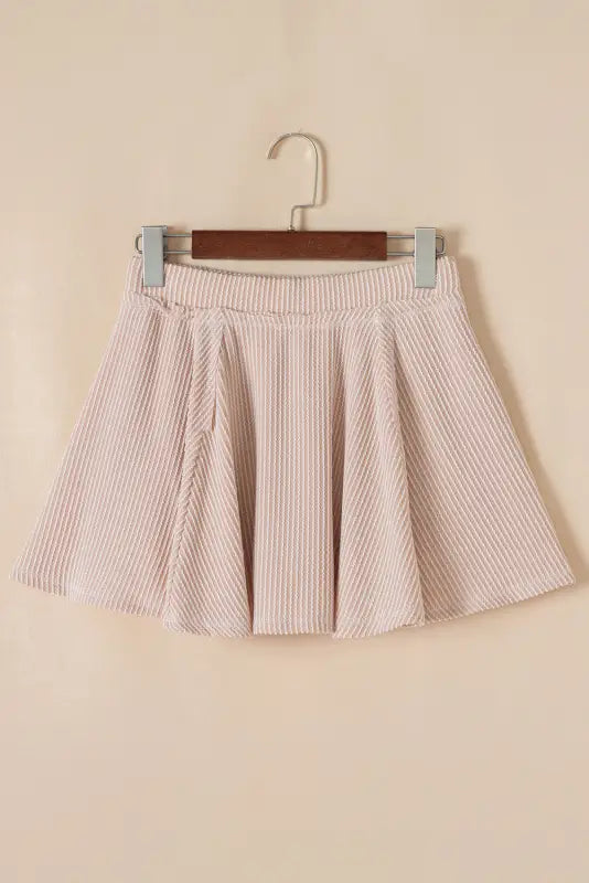 Airy corded mini skirt co-ord set | fashionfitz