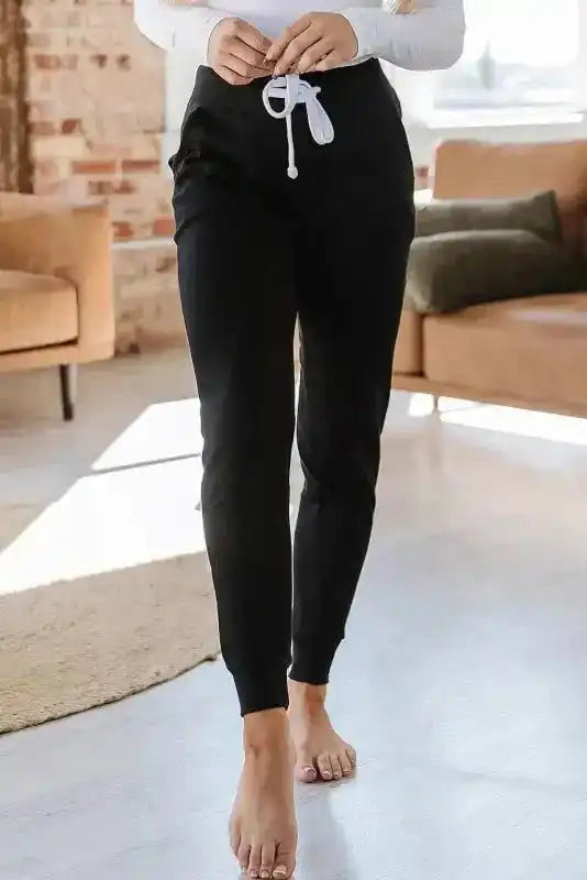 Aisha Drawstring Waist Joggers - Fashionfitz