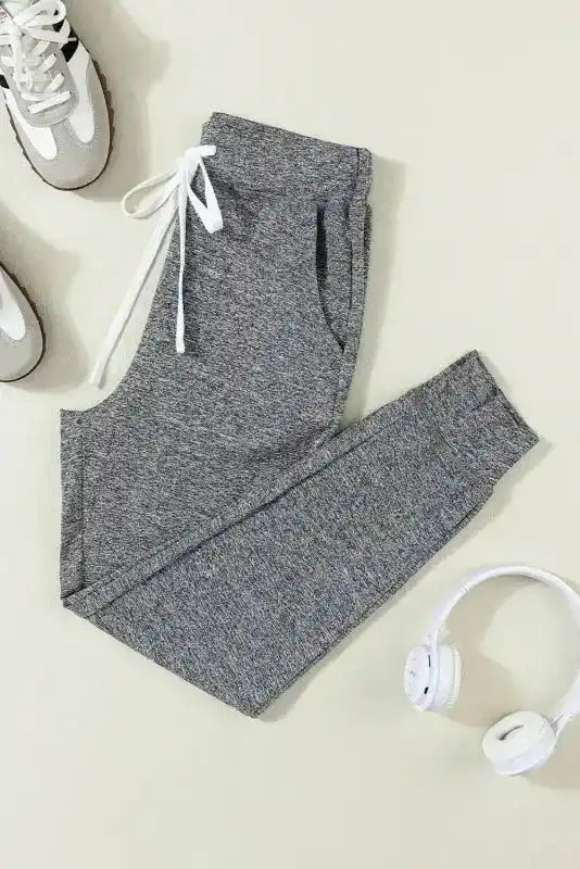 Aisha Drawstring Waist Joggers - Fashionfitz