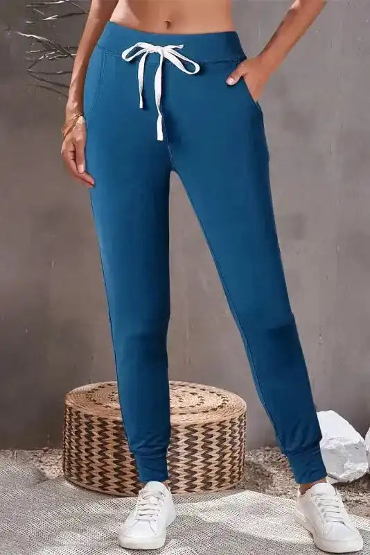 Aisha Drawstring Waist Joggers - Fashionfitz