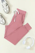Aisha Drawstring Waist Joggers - Fashionfitz