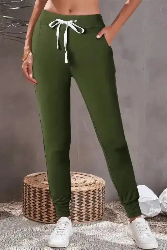 Aisha Drawstring Waist Joggers - Fashionfitz