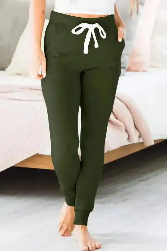 Aisha Drawstring Waist Joggers - Fashionfitz