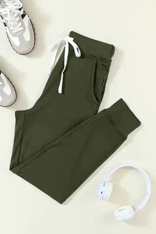 Aisha Drawstring Waist Joggers - Fashionfitz