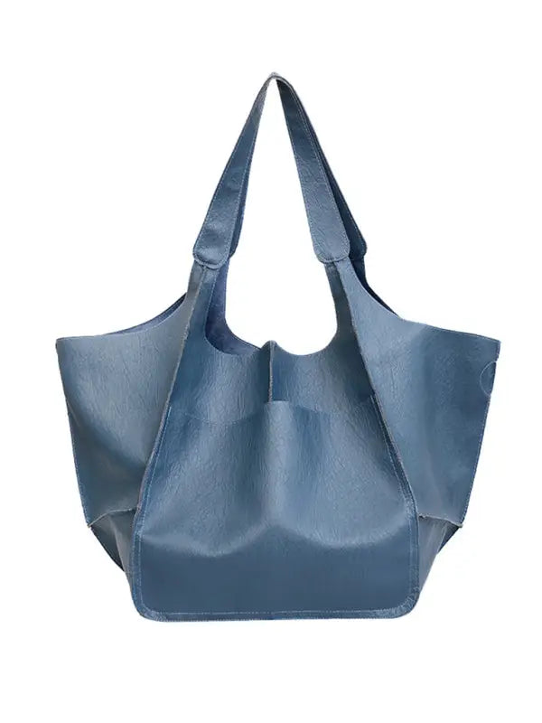 All i need pu tote bag - blue / f - shoulder bags