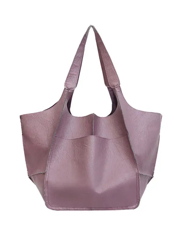All i need pu tote bag - purple / f - shoulder bags