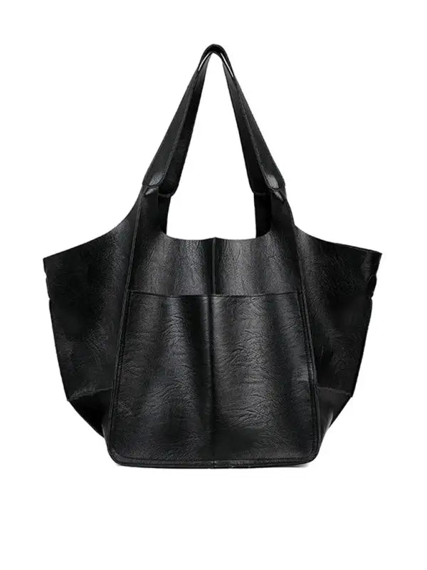 All i need pu tote bag - black / f - shoulder bags