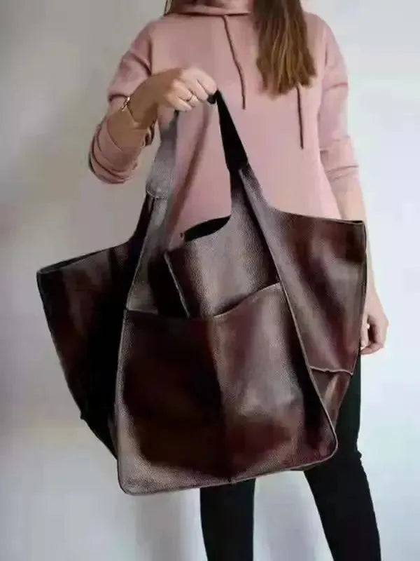 All I Need PU Tote Bag - Fashionfitz