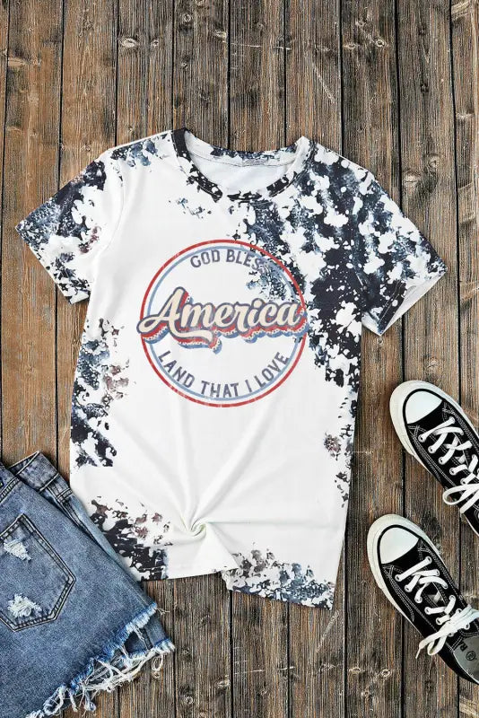 America graphic tie dye t-shirt - t-shirts